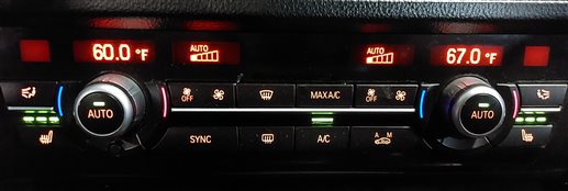 Thumbnail 2: 2011-2016 BMW 528i 535i 550i M5 (F10) FRONT HEATER A/C TEMPERATURE CONTROL PANEL