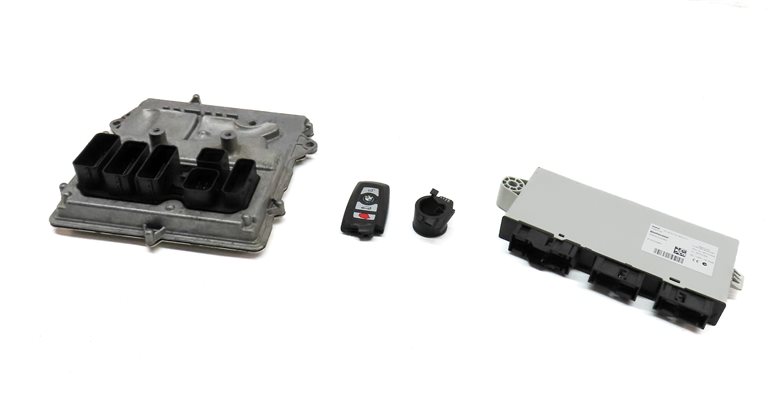 Thumbnail 1: 14-17 BMW 535iGT 535i 740i X3 X4 - 3.0L N55 ENGINE DME CAS-4 MODULE & KEY SET