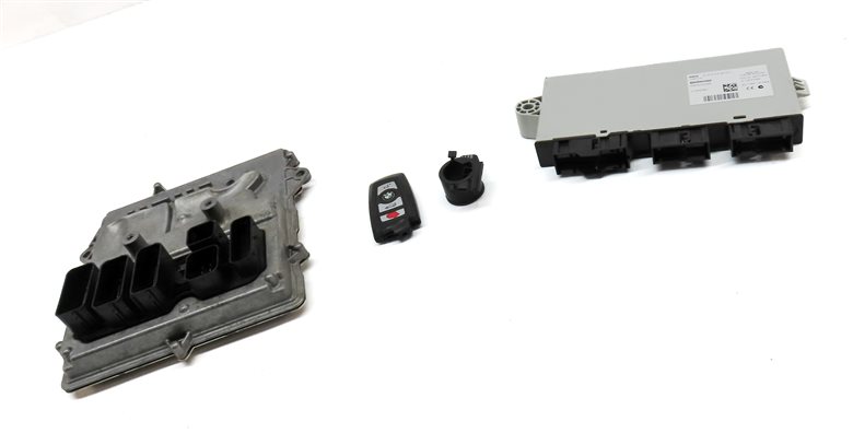 Thumbnail 3: 14-17 BMW 535iGT 535i 740i X3 X4 - 3.0L N55 ENGINE DME CAS-4 MODULE & KEY SET