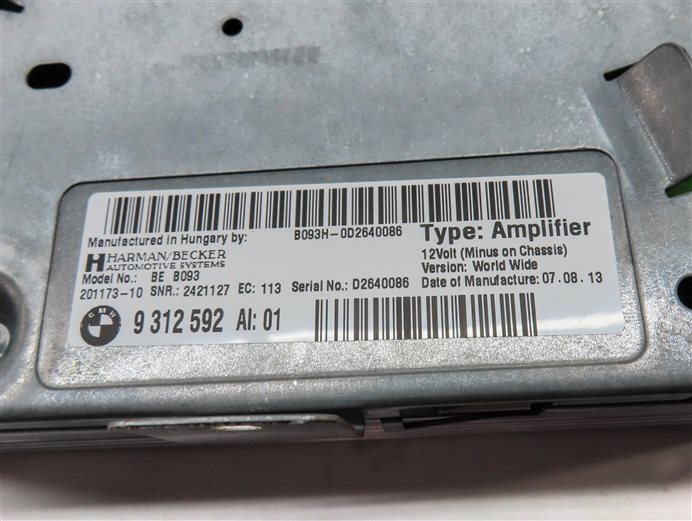 Thumbnail 5: 11-13 BMW 528i 535i 550i (F10) RADIO STEREO AUDIO AMP AMPLIFIER (HARMAN BECKER)