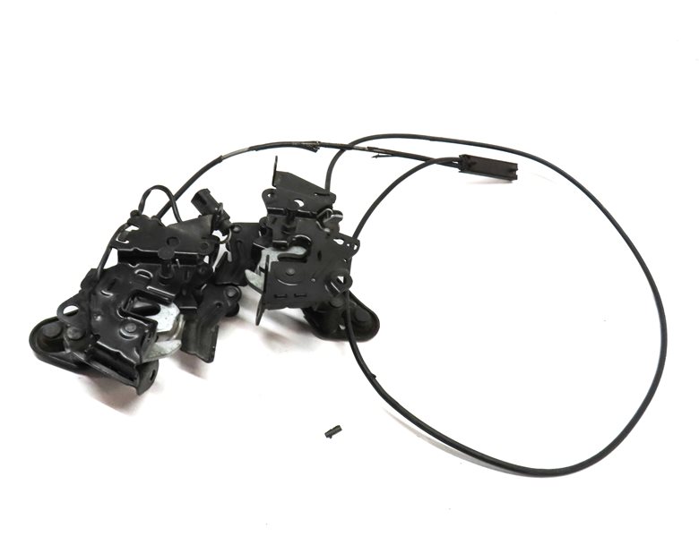 2014 BMW 535Xi (F10) FRONT LEFT & RIGHT LOWER HOOD LID LOCK LATCH CABLE SET/2