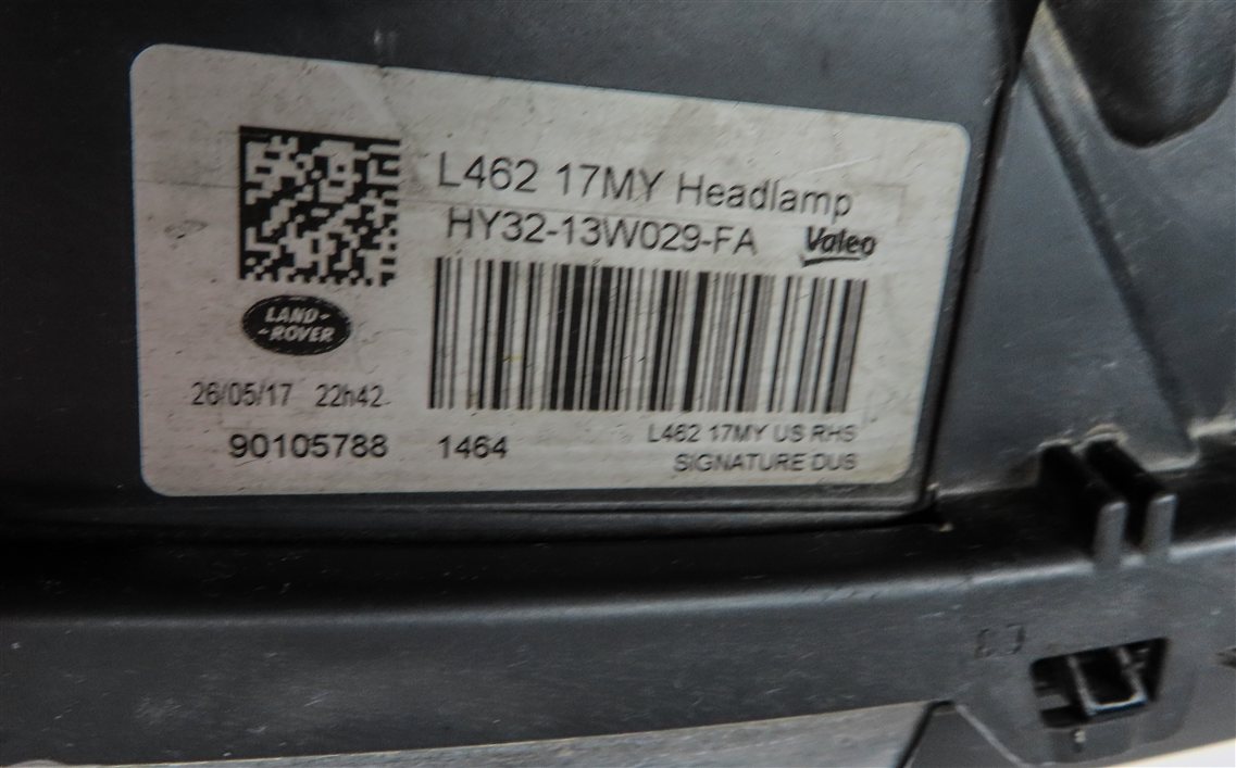 Thumbnail 7: 17-20 LAND ROVER DISCOVERY L462 FRONT RIGHT PASSENGER LED HEADLIGHT LIGHT LAMP