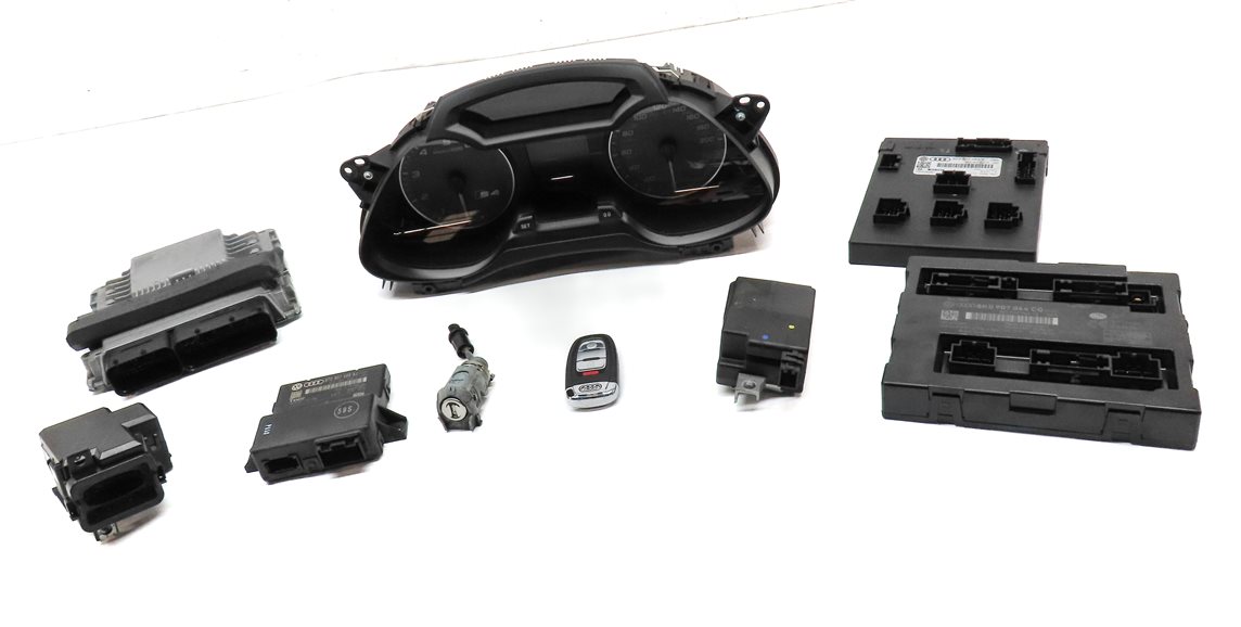 Thumbnail 2: 12 AUDI S4 B8 8K 3.0L CCBA ENGINE SPEEDOMETER IGNITION IMMOBILIZER MODULE SET/9