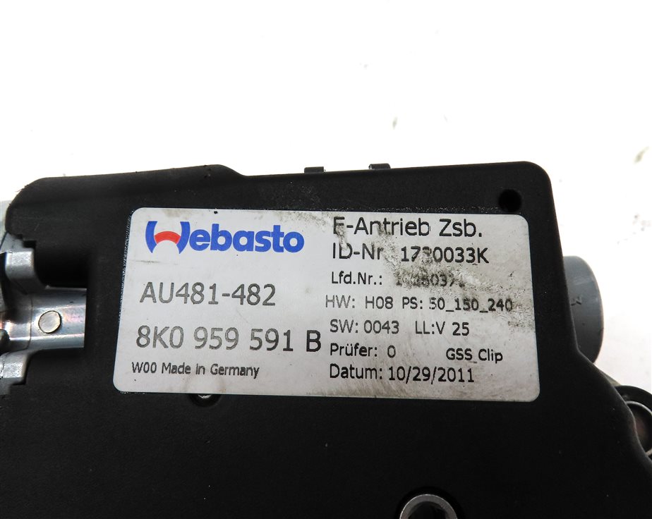 Thumbnail 6: 2012 AUDI S4 (B8 8K) SUNROOF SUN ROOF WINDOW GLASS ADJUST MOTOR