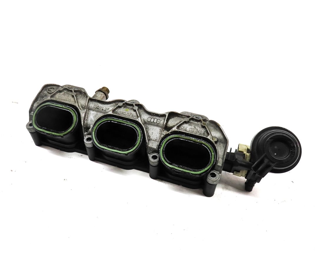 12 AUDI S4 B8 8K 3.0L (CCBA) RIGHT PASSENGER LOWER INTAKE MANIFOLD w/ FUEL RAIL