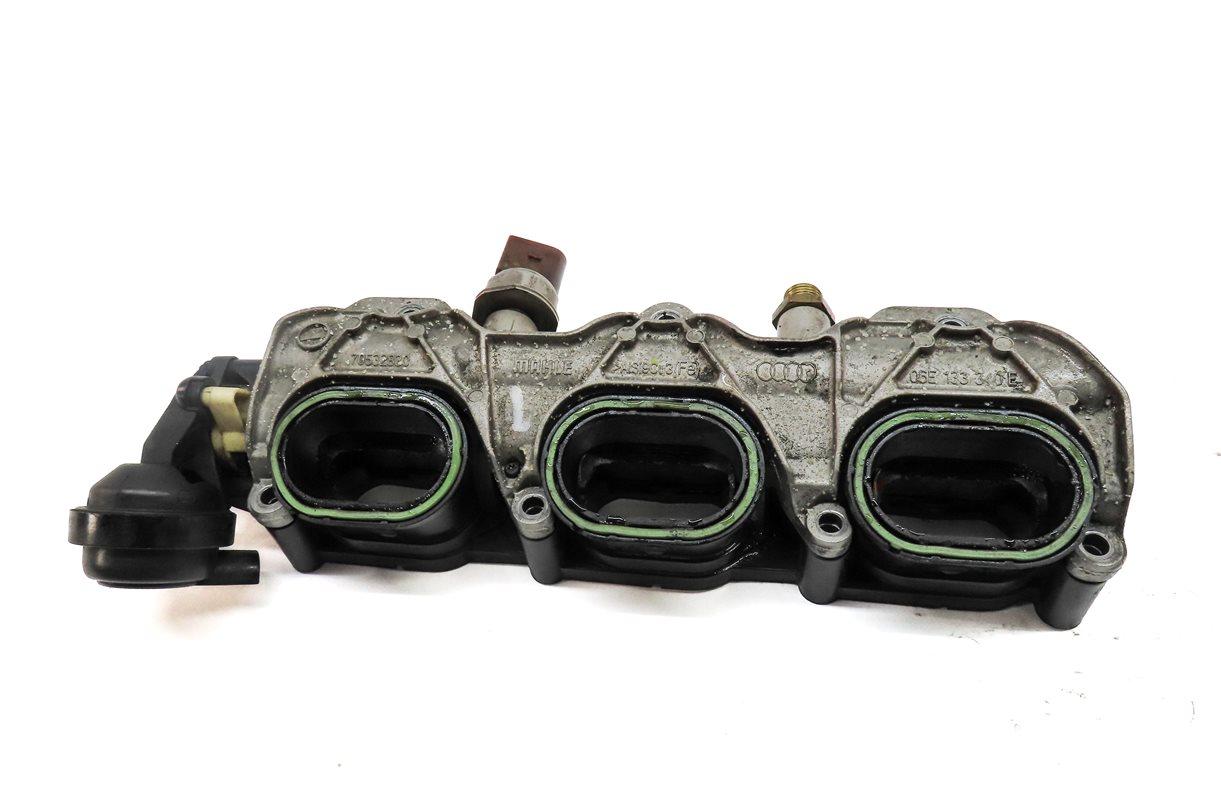 Thumbnail 2: 12 AUDI S4 B8 8K 3.0L CCBA FRONT LEFT DRIVER LOWER INTAKE MANIFOLD w/ FUEL RAIL