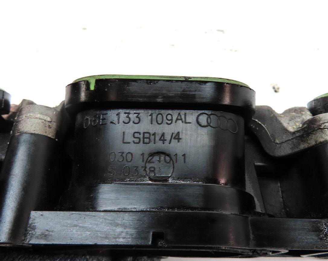 Thumbnail 6: 12 AUDI S4 B8 8K 3.0L CCBA FRONT LEFT DRIVER LOWER INTAKE MANIFOLD w/ FUEL RAIL
