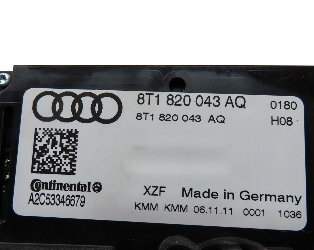 Thumbnail 7: 08-13 A4 S4 A5 S5 Q5 B8 8K 8T FRONT HEATER A/C TEMPERATURE CLIMATE CONTROL PANEL