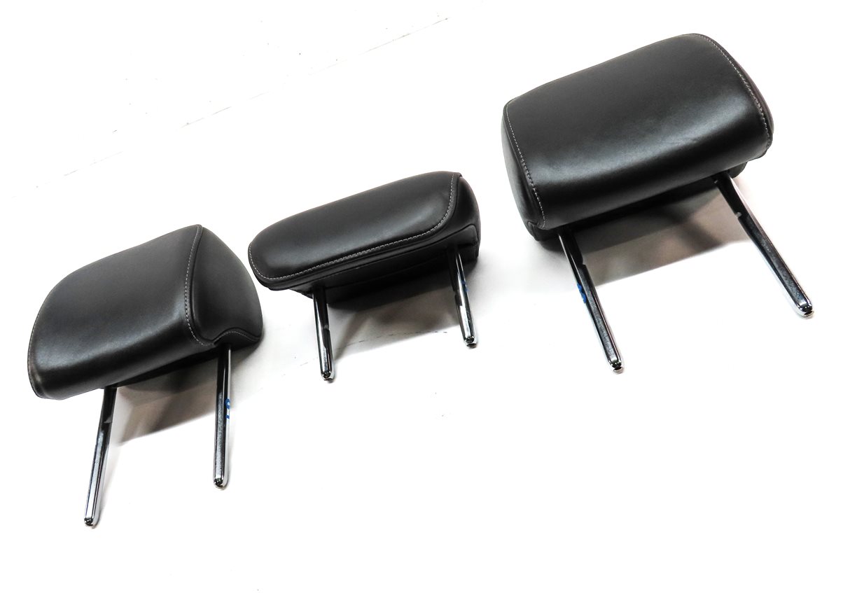 Thumbnail 3: 09-12 AUDI A4 S4 B8 8K 8T REAR LEFT CENTER RIGHT SEAT HEADREST SET/3 (BLACK)