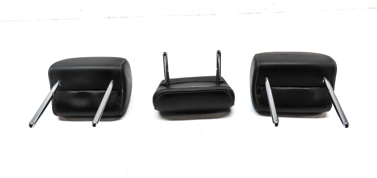 Thumbnail 6: 09-12 AUDI A4 S4 B8 8K 8T REAR LEFT CENTER RIGHT SEAT HEADREST SET/3 (BLACK)