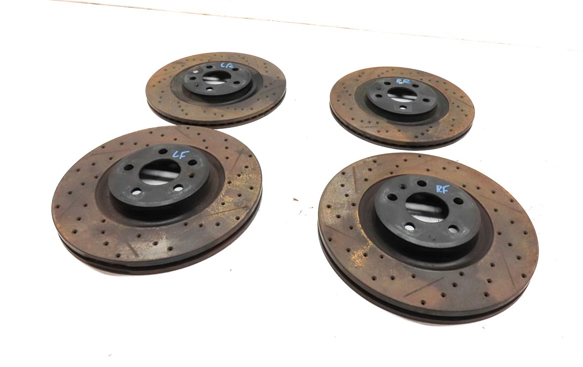 2012 AUDI S4 (B8 8K) FRONT & REAR LEFT & RIGHT SLOTTED BRAKE ROTOR SET/4