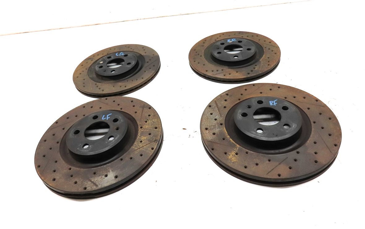 Thumbnail 2: 2012 AUDI S4 (B8 8K) FRONT & REAR LEFT & RIGHT SLOTTED BRAKE ROTOR SET/4