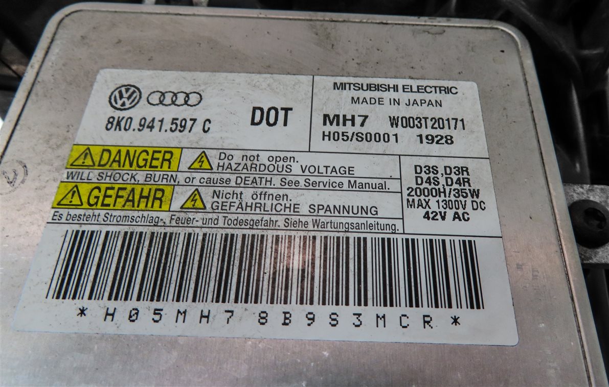 Thumbnail 9: 09-12 AUDI A4 S4 B8 8K 8T FRONT RIGHT PASSENGER ADAPTIVE HID XENON HEADLIGHT