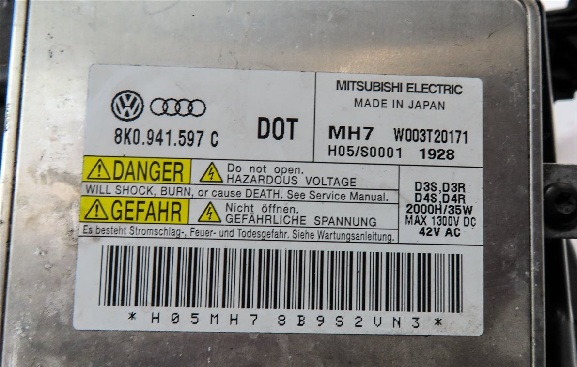 Thumbnail 8: 09-12 AUDI A4 S4 B8 8K 8T FRONT LEFT DRIVER ADAPTIVE HID XENON HEADLIGHT LAMP