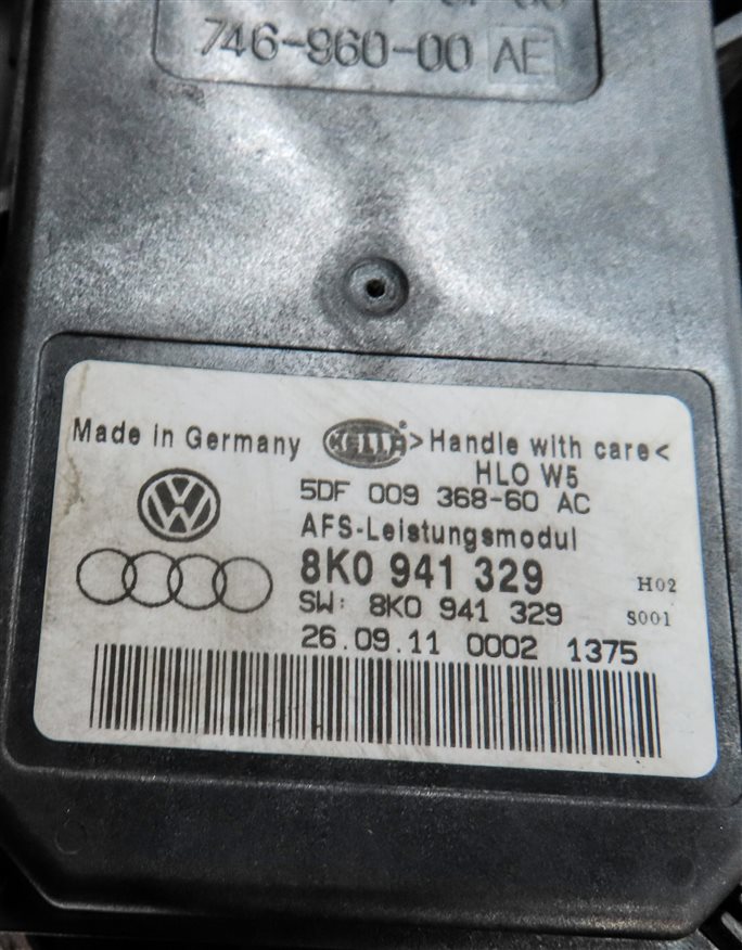 Thumbnail 9: 09-12 AUDI A4 S4 B8 8K 8T FRONT LEFT DRIVER ADAPTIVE HID XENON HEADLIGHT LAMP