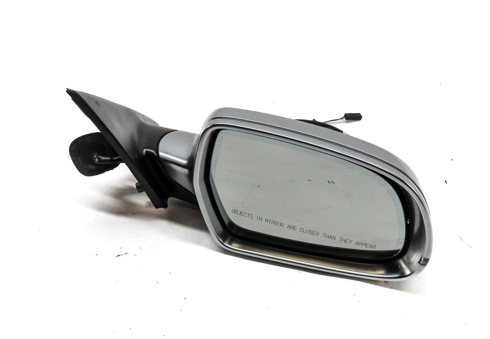 10-16 AUDI S4 (B8 8K) RIGHT MANUAL FOLD HEATED AUTODIM DOOR MIRROR (ALUMINUM)
