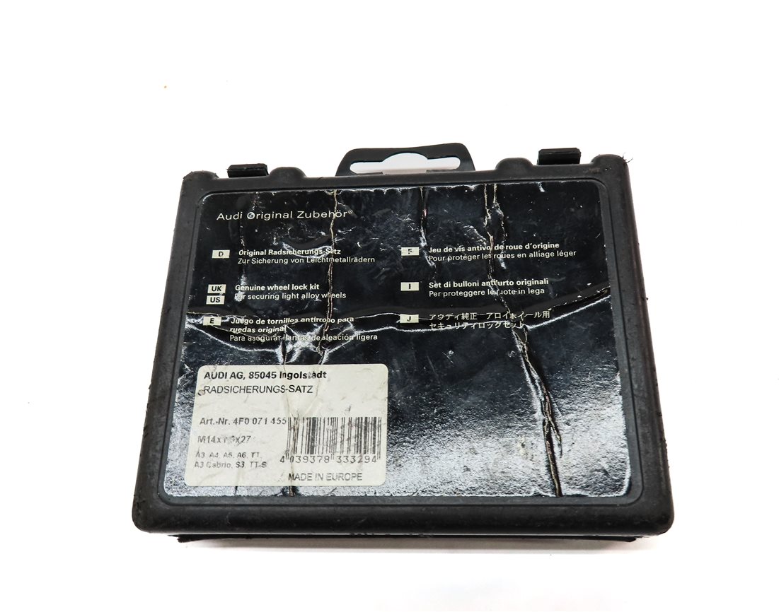 Thumbnail 4: 2012 AUDI A6 (C7 4G) FRONT REAR LEFT RIGHT WHEEL STUD LOCKING SET w/ KEY CASE