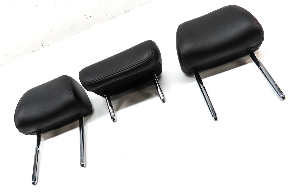 Thumbnail 3: 13-16 A4 S4 12-18 A6 S6 C7 B8 REAR LEFT RIGHT CENTER SEAT HEADREST SET/3 (BLACK)