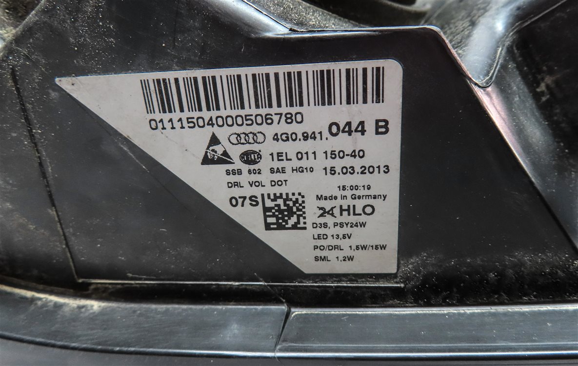 Thumbnail 9: 2012-2015 AUDI A6 (C7) RIGHT PASSENGER XENON HID HEADLIGHT LIGHT LAMP (NON AFS)