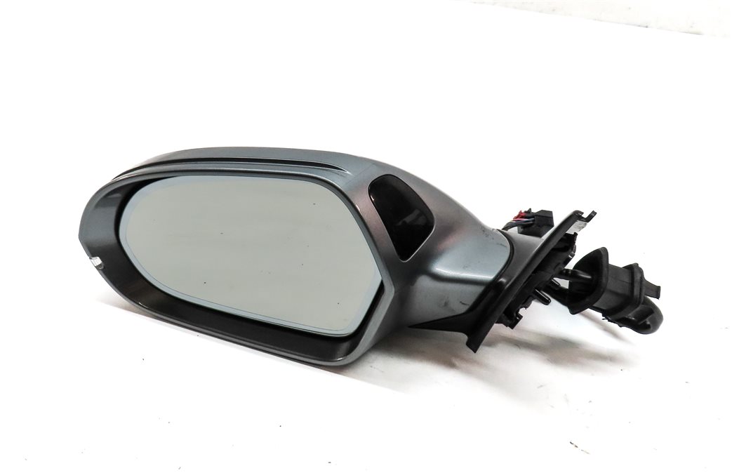 12-13 AUDI A6 (C7) LEFT P-FOLD HEAT MEMORY BLIND SPOT DOOR MIRROR (Gray)