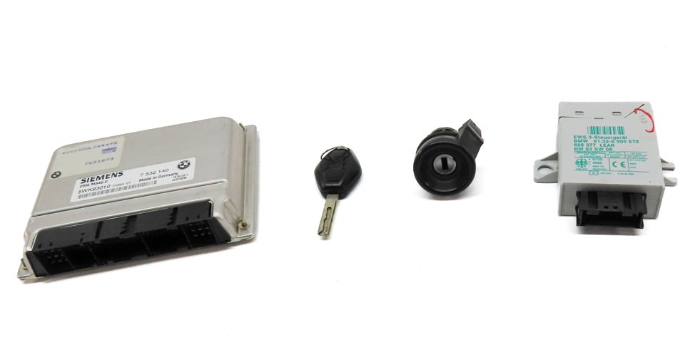 Thumbnail 2: 03-05 BMW Z4 (E85) 2.5L M54 ENGINE ECM DME IMMOBILIZER CONTROL MODULE KEY SET