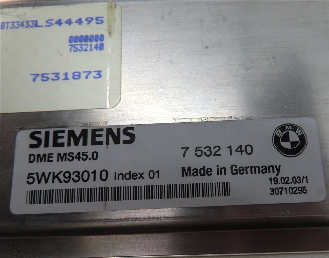 Thumbnail 8: 03-05 BMW Z4 (E85) 2.5L M54 ENGINE ECM DME IMMOBILIZER CONTROL MODULE KEY SET