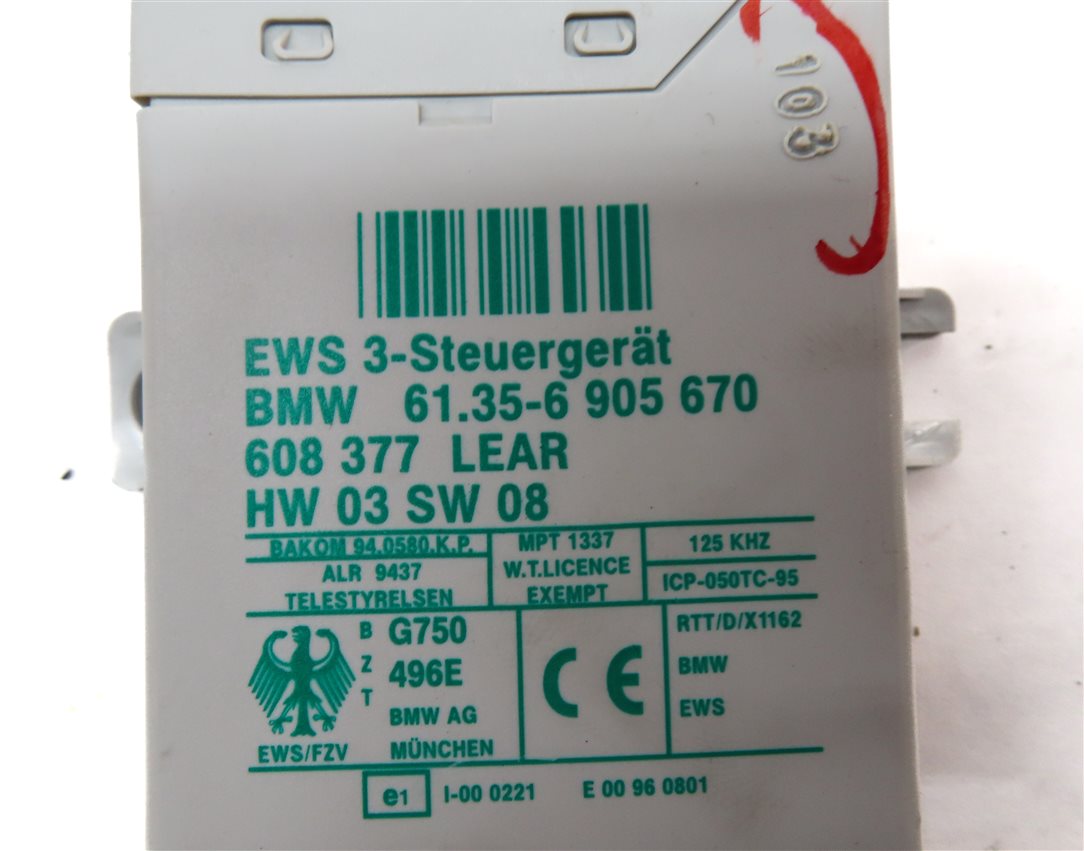Thumbnail 9: 03-05 BMW Z4 (E85) 2.5L M54 ENGINE ECM DME IMMOBILIZER CONTROL MODULE KEY SET