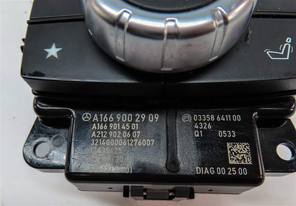 Thumbnail 6: 14-16 MERCEDES GL350 GL450 GL550 ML350 ML550 (W166 X166) RADIO GPS SWITCH KNOB