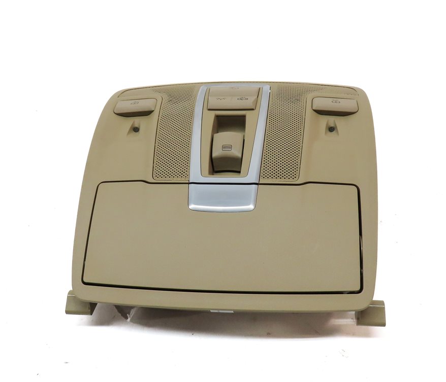 Thumbnail 2: 15 MERCEDES GL550 (X166) FRONT OVERHEAD DOME LIGHT LAMP SUNGLASS HOLDER (BEIGE)