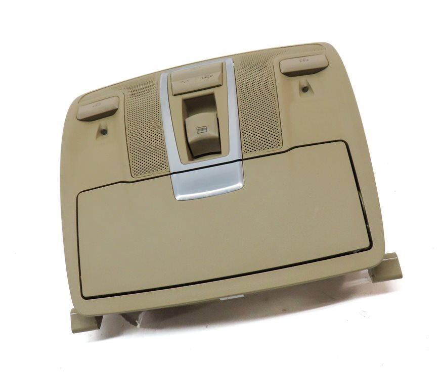 Thumbnail 3: 15 MERCEDES GL550 (X166) FRONT OVERHEAD DOME LIGHT LAMP SUNGLASS HOLDER (BEIGE)
