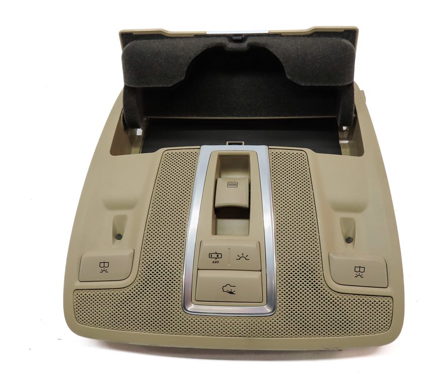 Thumbnail 5: 15 MERCEDES GL550 (X166) FRONT OVERHEAD DOME LIGHT LAMP SUNGLASS HOLDER (BEIGE)