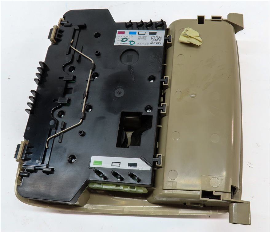 Thumbnail 6: 15 MERCEDES GL550 (X166) FRONT OVERHEAD DOME LIGHT LAMP SUNGLASS HOLDER (BEIGE)