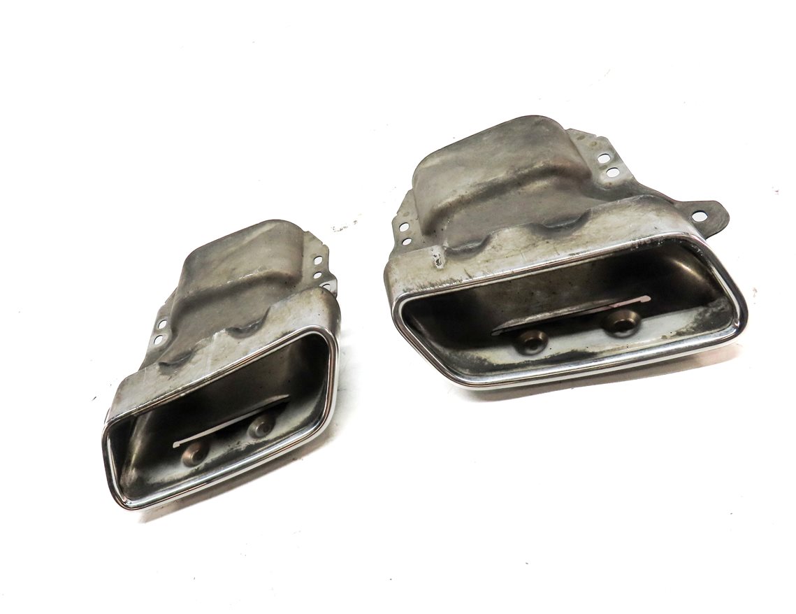 Thumbnail 2: 13-19 MERCEDES GL GLS ML (X166) 4.6L REAR LEFT & RIGHT MUFFLER EXHAUST TIP SET 2