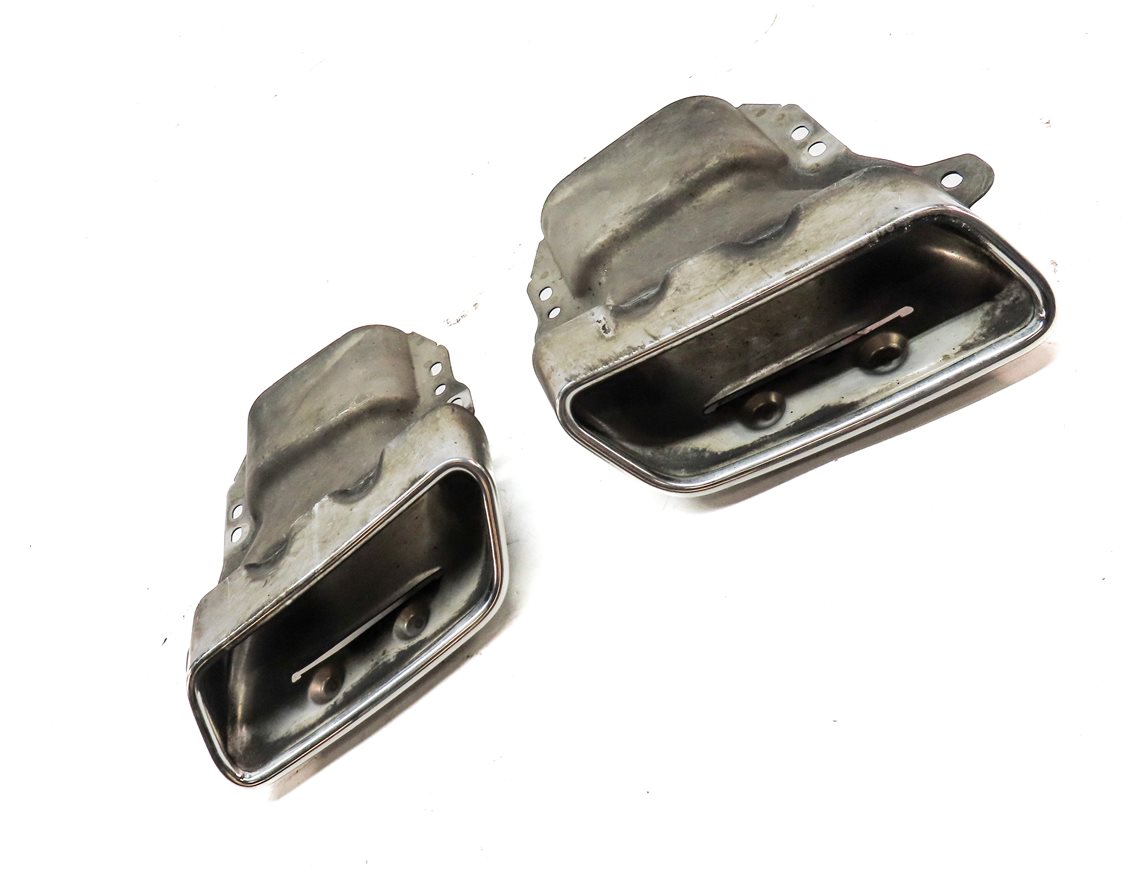 Thumbnail 3: 13-19 MERCEDES GL GLS ML (X166) 4.6L REAR LEFT & RIGHT MUFFLER EXHAUST TIP SET 2