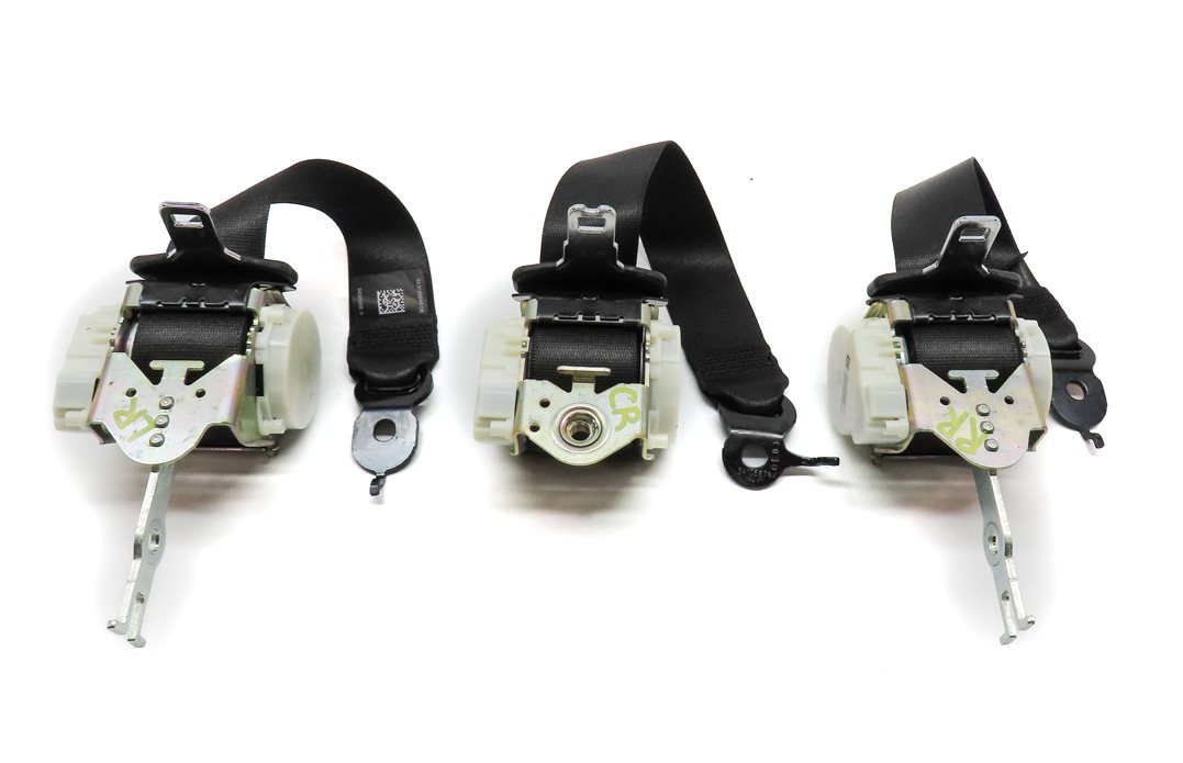 Thumbnail 4: 14 BMW 750Li (F01) REAR LEFT CENTER RIGHT SEAT SEATBELT RETRACTOR SET/3 (BLACK)