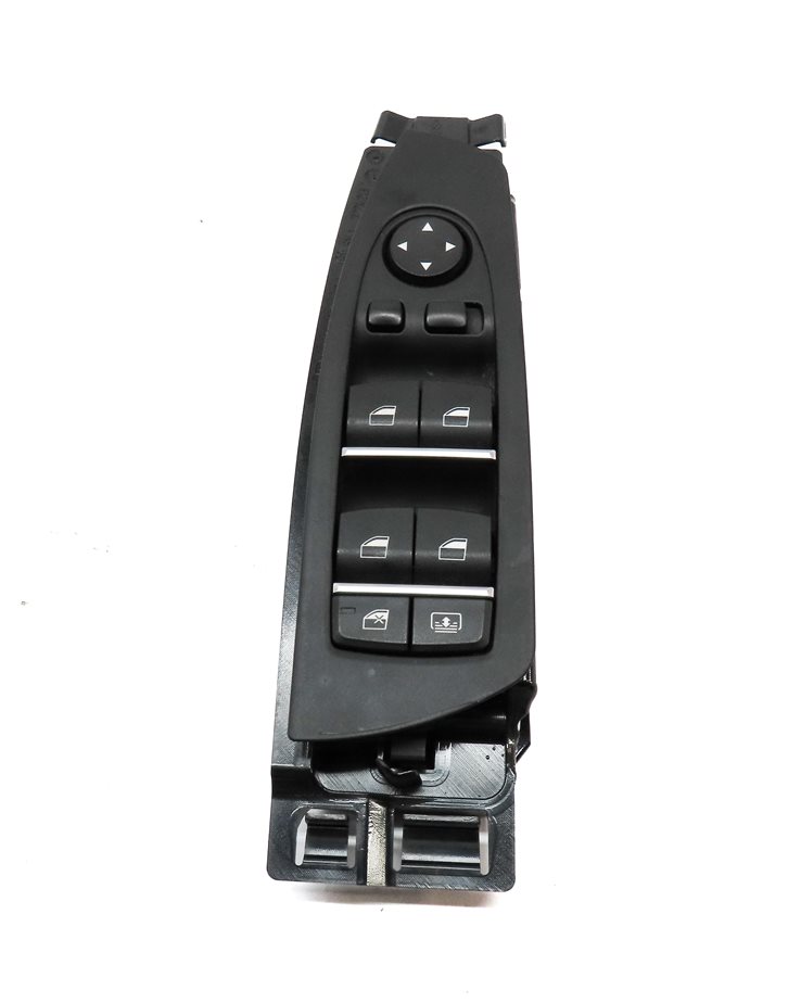Thumbnail 1: 09-15 BMW 740i 750i 760i B7 (F01) DRIVER WINDOW SWITCH w/ SHADE & P-FOLD (BLACK)
