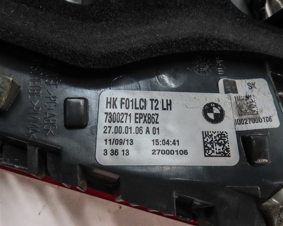Thumbnail 6: 13-15 BMW 740i 750i 760i ACTIVEHYBRID-7 B7 (F01 F02 F04) LEFT INNER TAILLIGHT