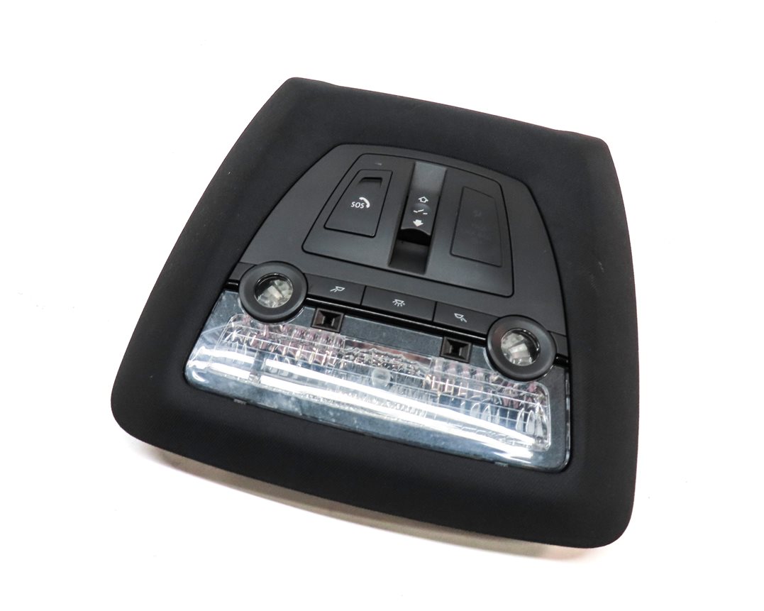 2014 BMW 750Li (F01) FRONT OVERHEAD DOME LIGHT LAMP w/ SWITCHES (BLACK)