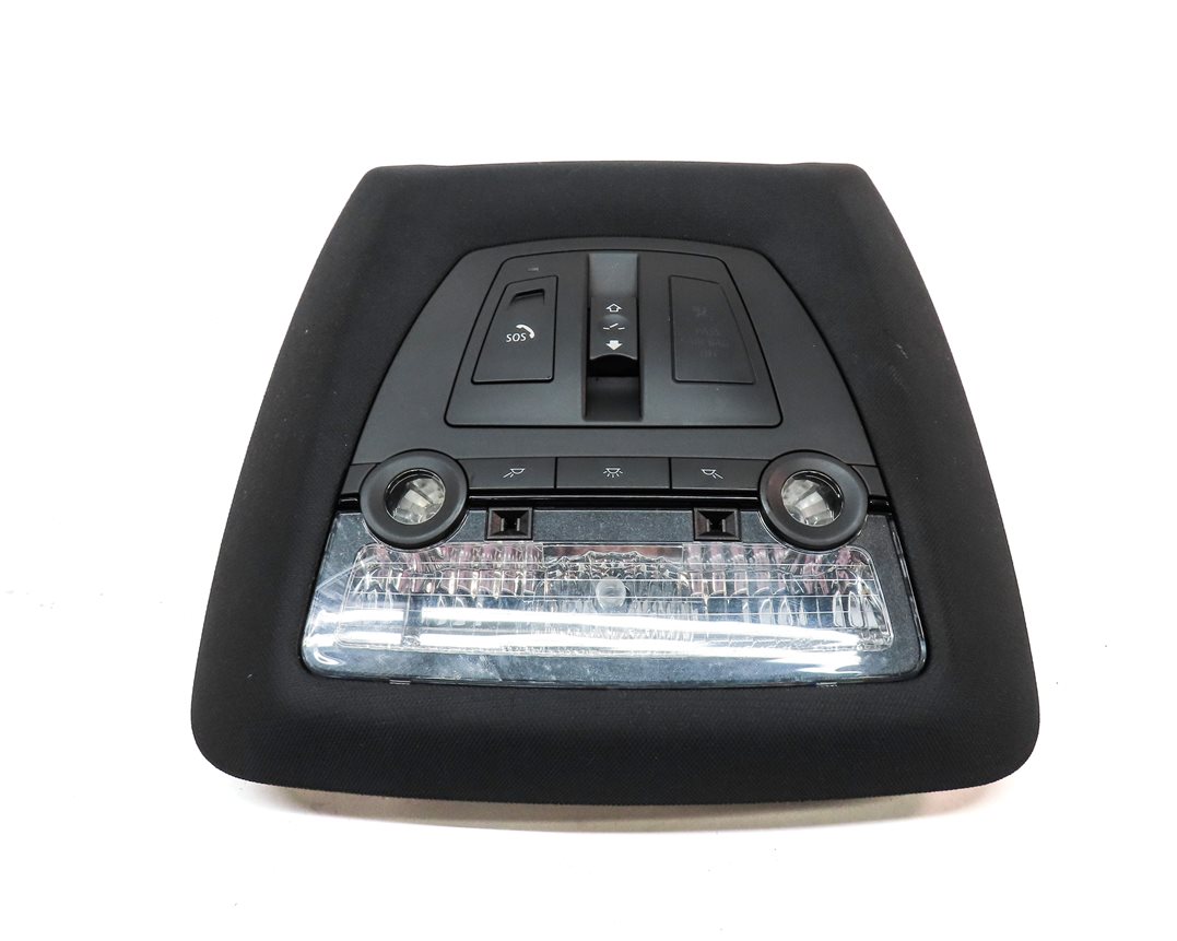 Thumbnail 2: 2014 BMW 750Li (F01) FRONT OVERHEAD DOME LIGHT LAMP w/ SWITCHES (BLACK)