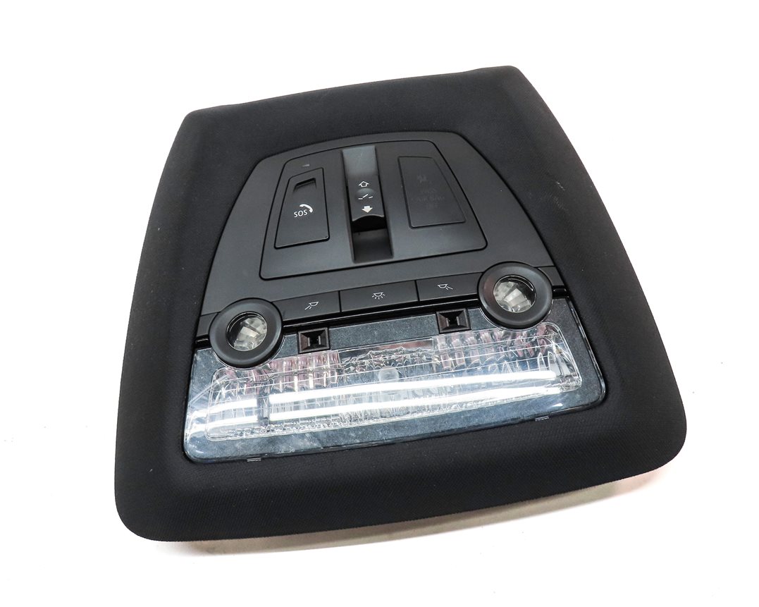 Thumbnail 3: 2014 BMW 750Li (F01) FRONT OVERHEAD DOME LIGHT LAMP w/ SWITCHES (BLACK)