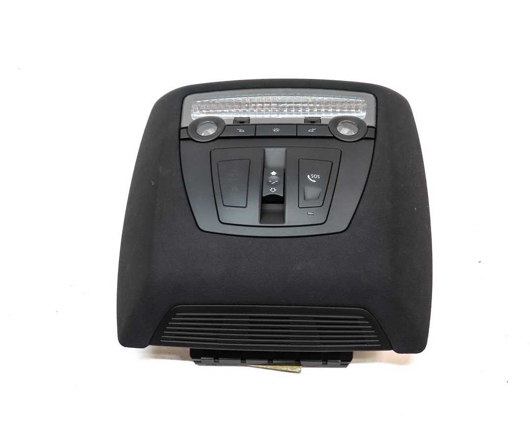 Thumbnail 4: 2014 BMW 750Li (F01) FRONT OVERHEAD DOME LIGHT LAMP w/ SWITCHES (BLACK)