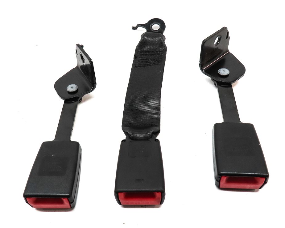 Thumbnail 4: 2014 BMW 750Li (F01) REAR LEFT CENTER RIGHT SEAT SEATBELT BUCKLE SET/3 (BLACK)