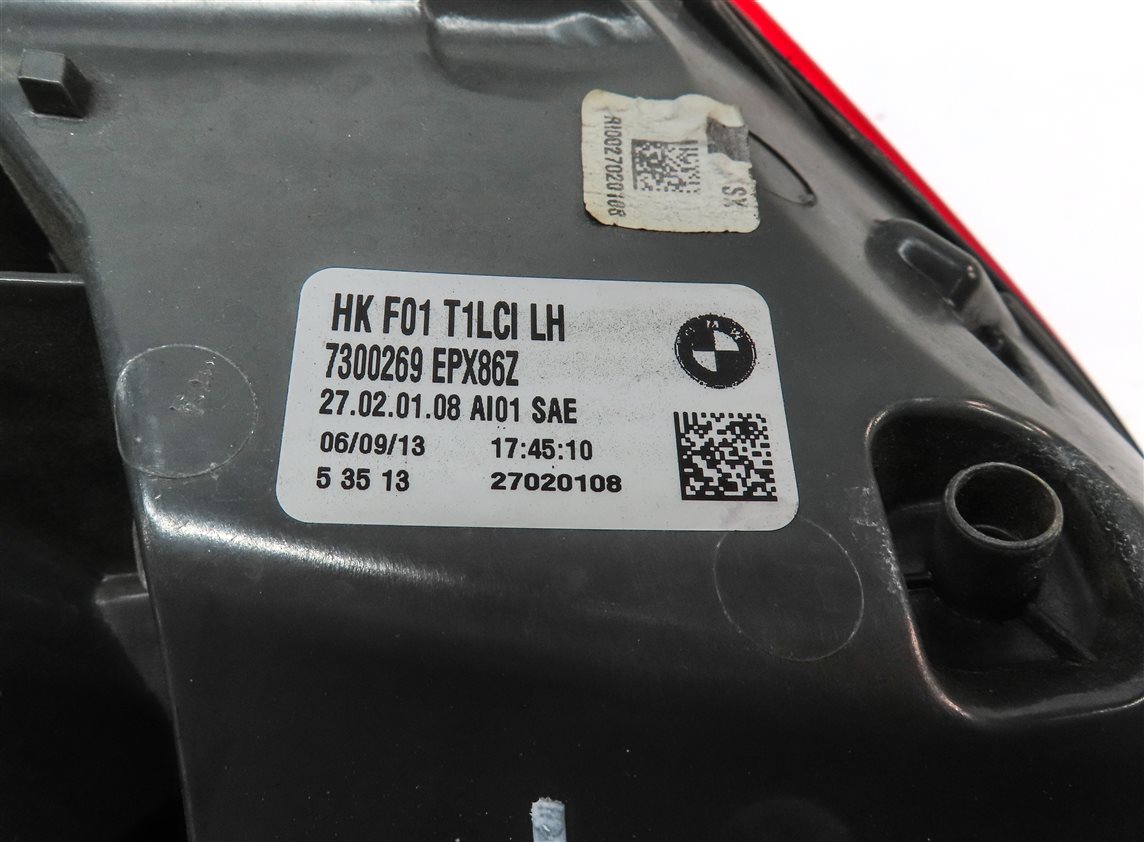 Thumbnail 6: 13-15 BMW 7 SERIES (F01 F02 F04) REAR LEFT DRIVER OUTER TAILLIGHT BRAKE LIGHT