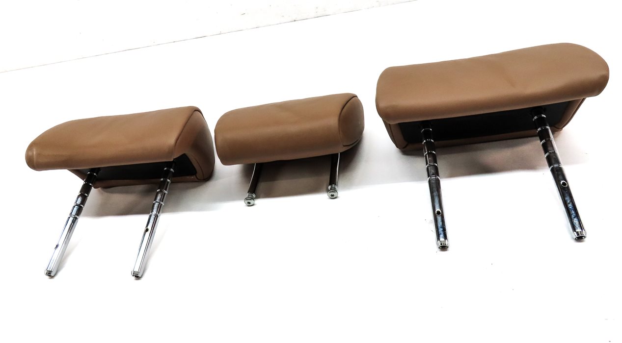 Thumbnail 2: 10-15 BMW 7 SERIES F01 F02 F04 REAR LEFT CENTER RIGHT SEAT HEADREST SET/3(BROWN)