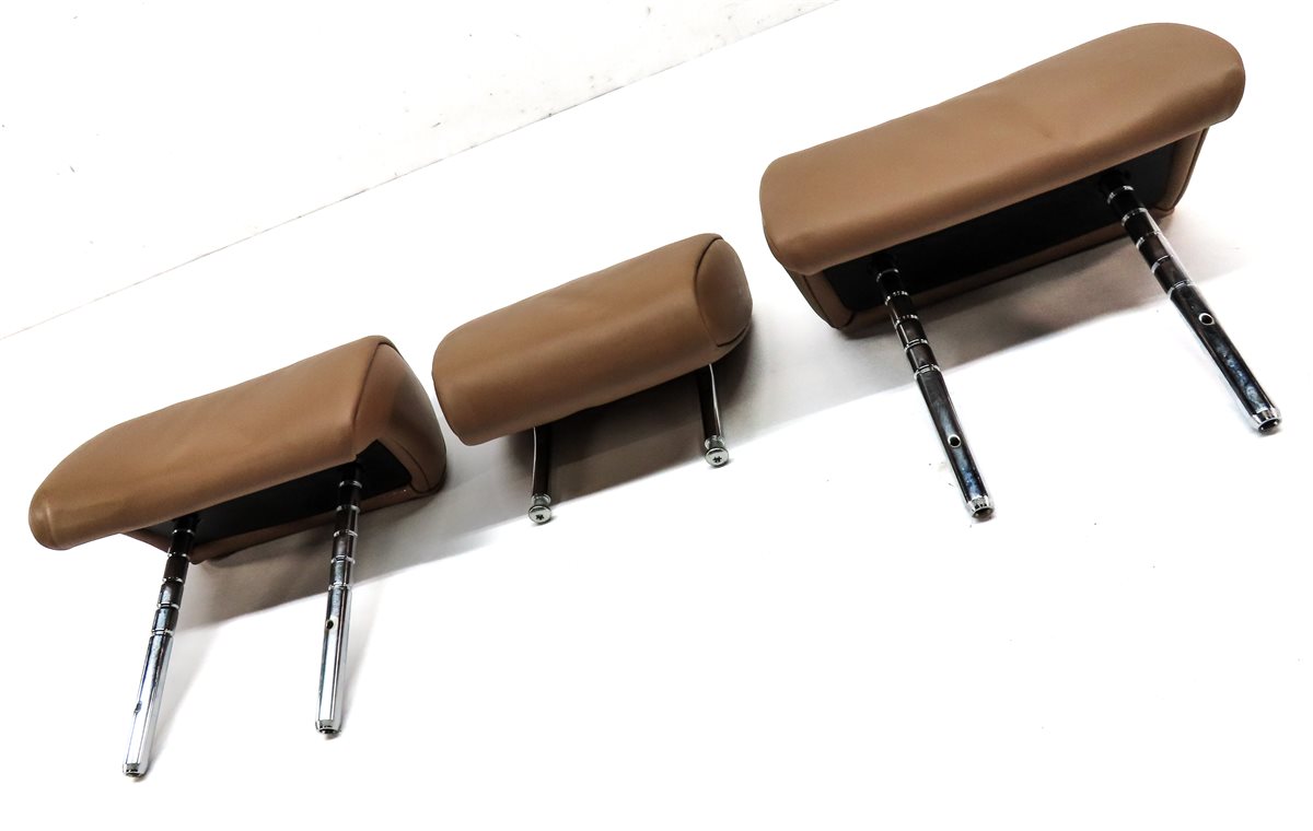 Thumbnail 3: 10-15 BMW 7 SERIES F01 F02 F04 REAR LEFT CENTER RIGHT SEAT HEADREST SET/3(BROWN)