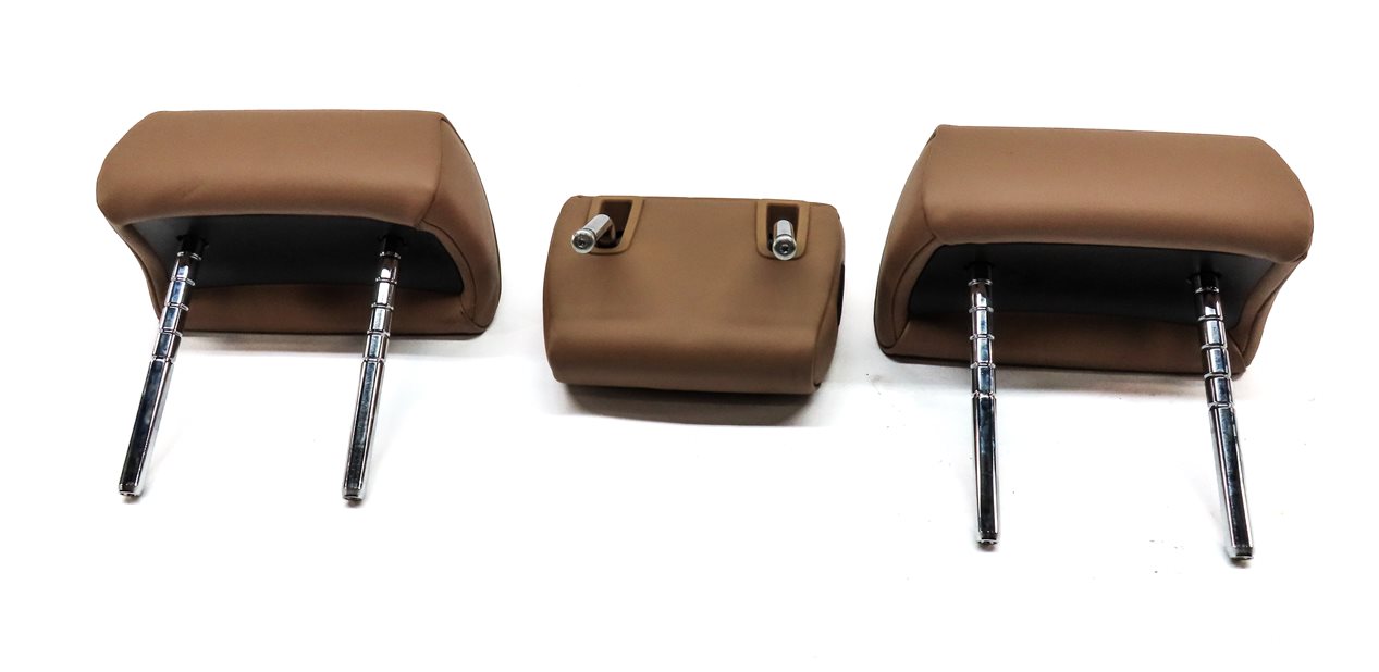 Thumbnail 6: 10-15 BMW 7 SERIES F01 F02 F04 REAR LEFT CENTER RIGHT SEAT HEADREST SET/3(BROWN)