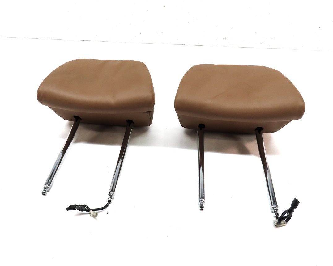 Thumbnail 2: 13-15 BMW 740i 750i F04 FRONT LEFT DRIVER & RIGHT PASSENGER HEADREST SET (BROWN)