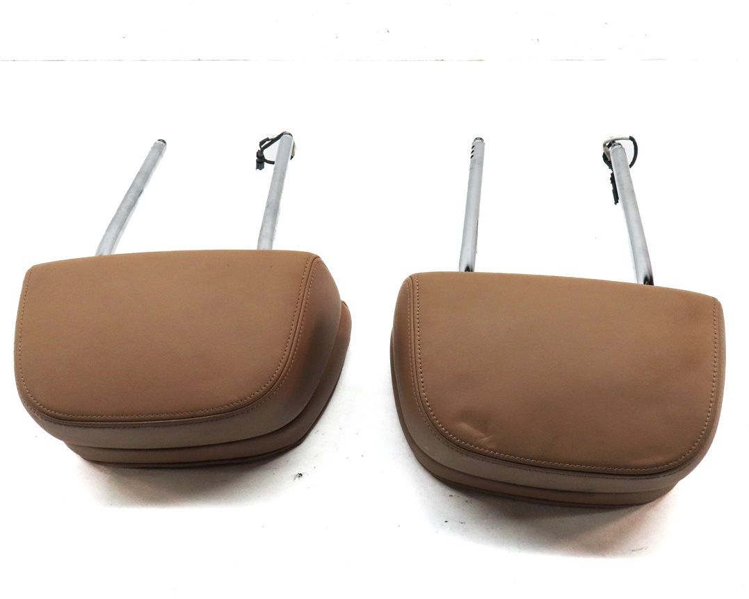 Thumbnail 5: 13-15 BMW 740i 750i F04 FRONT LEFT DRIVER & RIGHT PASSENGER HEADREST SET (BROWN)