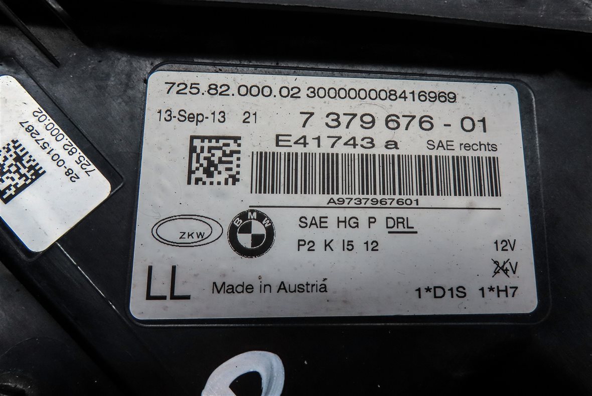 Thumbnail 8: 13-15 BMW 7 SERIES F01 F04 FRONT RIGHT PASSENGER ADAPTIVE XENON HEADLIGHT LAMP