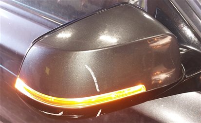 Thumbnail 2: 13-15 BMW 7 SERIES F01 RIGHT DOOR MIRROR PFOLD HEAT AUTODIM BLIND CAMERA (GRAY)